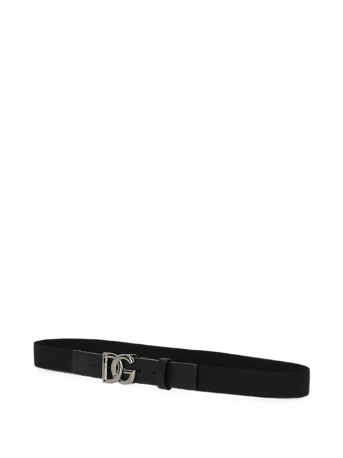 Cintura Dolce & Gabbana Kids nera con fibbia logo DG Dolce & Gabbana Kids | EC0083A05478B956